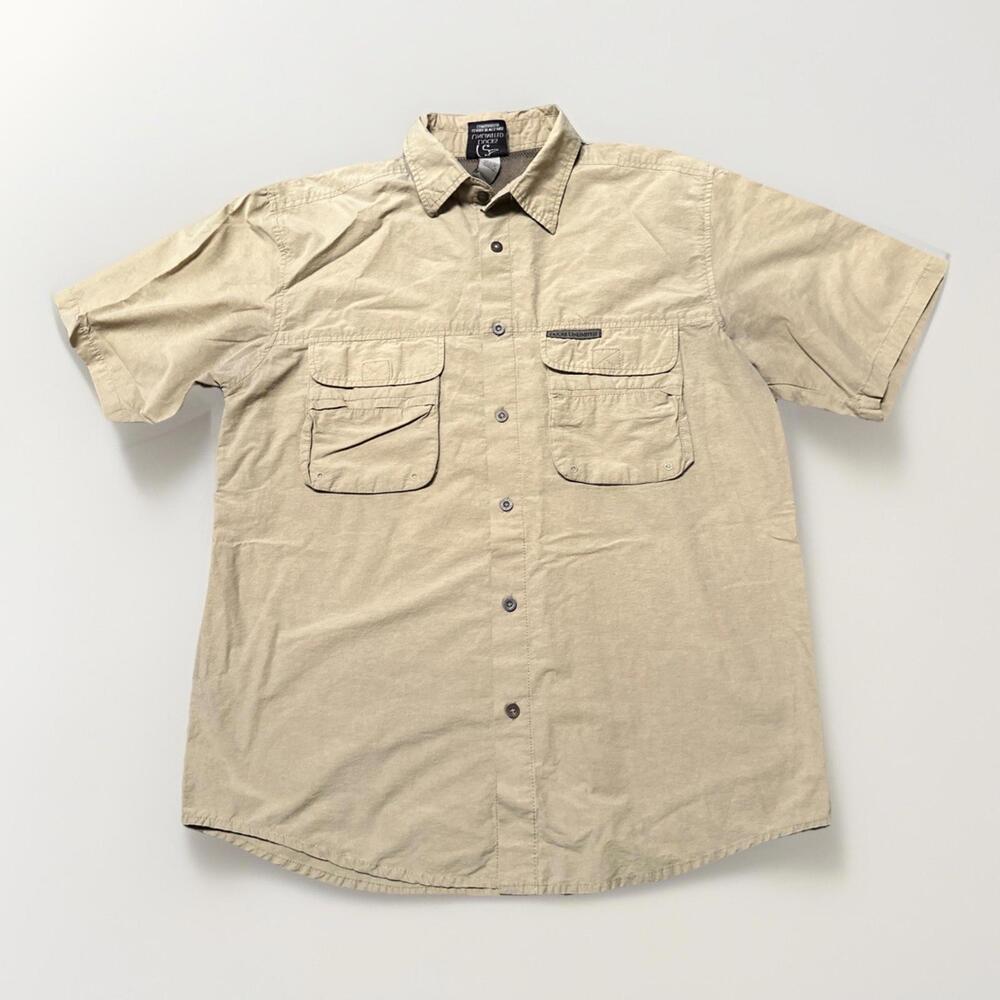 Ducks Unlimited shirt men XL Button Up short sleeve Vented Fishing‎ Hiking